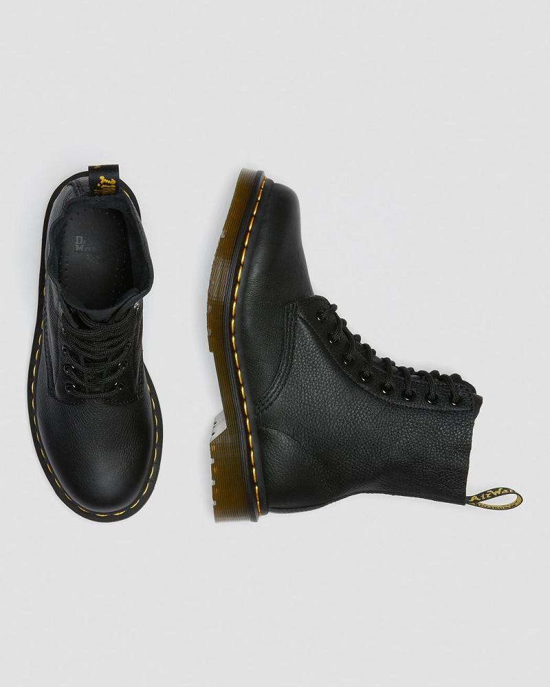 Dr Martens 1460 Pascal Virginia Leren Enkellaars Dames Zwart | NL 86TCE